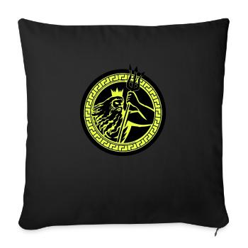 Poséidon Triton - Housse de coussin décorative 45 x 45 cm - noir - Devant