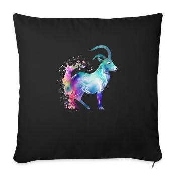 Jazy Capricorn - Sofa pillowcase 17,3'' x 17,3'' (45 x 45 cm) - black - Front