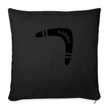 KARMA BOOMERANG - Housse de coussin décorative 45 x 45 cm - noir - Devant