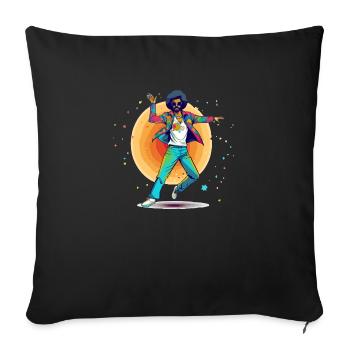 Rodolphe disco dancer - Sofa pillowcase 17,3'' x 17,3'' (45 x 45 cm) - black - Front