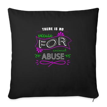 drôles dictons végétaliens blagues géniales veggie go vegan - Housse de coussin décorative 45 x 45 cm - noir - Devant