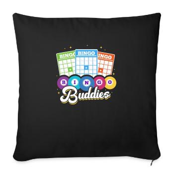 Bingo Buddies - Sofa pillowcase 17,3'' x 17,3'' (45 x 45 cm) - black - Front