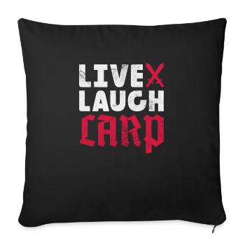 Live Laugh Larp - Sofakissenbezug 45 x 45 cm - Schwarz - Vorne