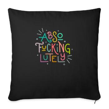 Absofuckinglument - Housse de coussin décorative 45 x 45 cm - noir - Devant