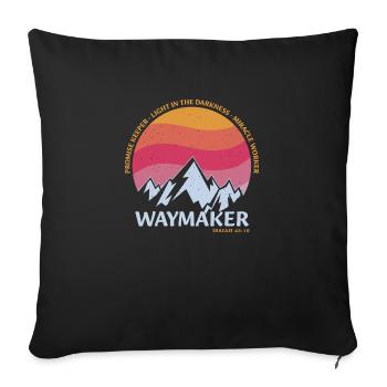 Trailblazer, Miracle Worker, Promise Keeper - Sofa pillowcase 17,3'' x 17,3'' (45 x 45 cm) - black - Front
