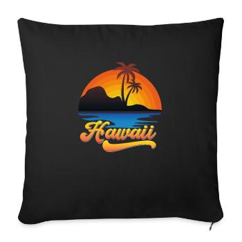 Hawaii Beach Design - Sofa pillowcase 17,3'' x 17,3'' (45 x 45 cm) - black - Front
