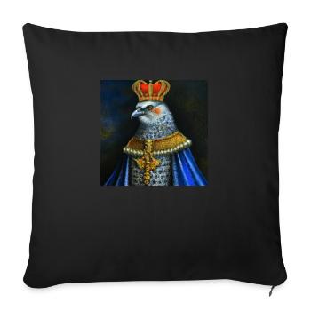 Eagle in the crown - Sofa pillowcase 17,3'' x 17,3'' (45 x 45 cm) - black - Front