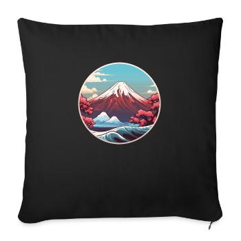 Japan - Sofa pillowcase 17,3'' x 17,3'' (45 x 45 cm) - black - Front