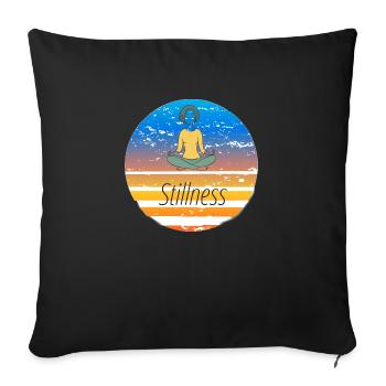 Embrace Stillness: Find Serenity in Style - Sofa pillowcase 17,3'' x 17,3'' (45 x 45 cm) - black - Front