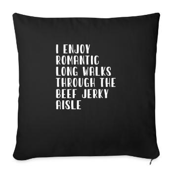 J’aime les promenades romantiques à travers le - Housse de coussin décorative 45 x 45 cm - noir - Devant