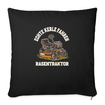 earth cutting machine - Sofa pillowcase 17,3'' x 17,3'' (45 x 45 cm) - black - Front