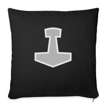 Mjölnir - Sofa pillowcase 17,3'' x 17,3'' (45 x 45 cm) - black - Front