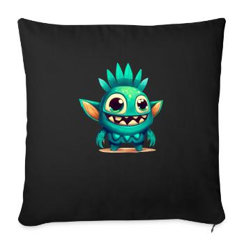 KiddiTikki - Sofakissenbezug 45 x 45 cm - Schwarz - Vorne