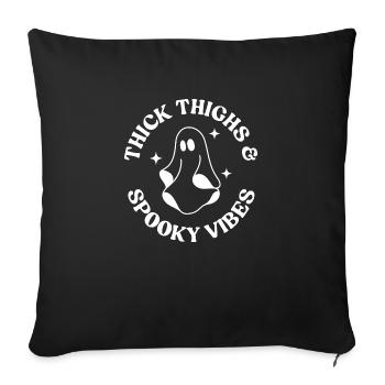 Retro, cute halloween ghost - Sofa pillowcase 17,3'' x 17,3'' (45 x 45 cm) - black - Front