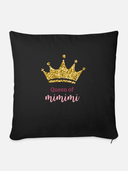 Queen of mimimi - Sofakissenbezug 45 x 45 cm - Schwarz