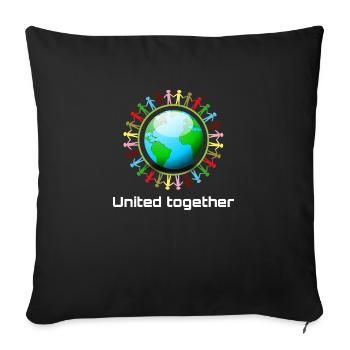 United together - Sofa pillowcase 17,3'' x 17,3'' (45 x 45 cm) - black - Front