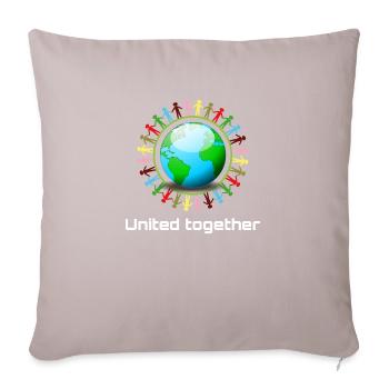 United together - Sofakissenbezug 45 x 45 cm - helles Taupe - Vorne