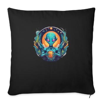 Alien - Sofa pillowcase 17,3'' x 17,3'' (45 x 45 cm) - black - Front