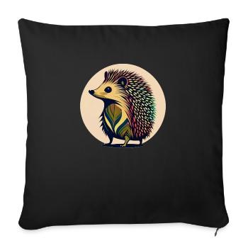 Igel - Sofakissenbezug 45 x 45 cm - Schwarz - Vorne