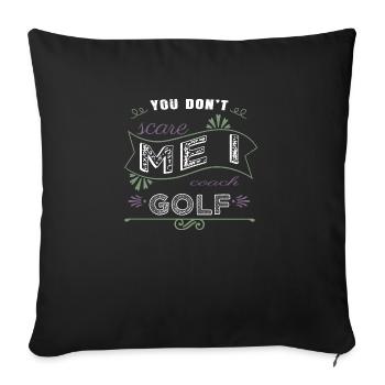 golfclock golfhair putter sports sayings sport - Sofa pillowcase 17,3'' x 17,3'' (45 x 45 cm) - black - Front