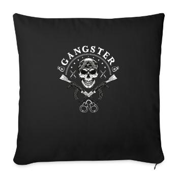 VALEEWEAR - Düsterer Totenschädel - Sofakissenbezug 45 x 45 cm - Schwarz - Vorne