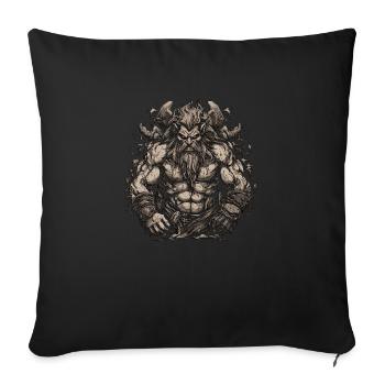 Nordic scandinavia retro viking mystical mythology - Sofa pillowcase 17,3'' x 17,3'' (45 x 45 cm) - black - Front