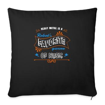 automatic job frc robotics tshirt quote - Sofa pillowcase 17,3'' x 17,3'' (45 x 45 cm) - black - Front