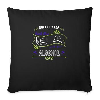 birthday present idea cool gift birthday present - Sofa pillowcase 17,3'' x 17,3'' (45 x 45 cm) - black - Front