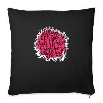 Friends Doberman Brown Birthday Cool - Sofa pillowcase 17,3'' x 17,3'' (45 x 45 cm) - black - Front