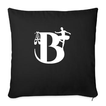 Ballerina Letter B - Sofa pillowcase 17,3'' x 17,3'' (45 x 45 cm) - black - Front