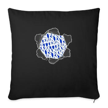 fleischfrei humor cool spaß lustig - Sofakissenbezug 45 x 45 cm - Schwarz - Vorne