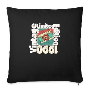 Vintage Limited Edition 1990 - Housse de coussin décorative 45 x 45 cm - noir - Devant