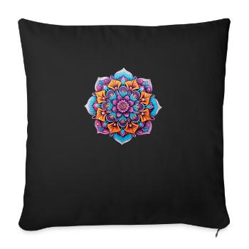 Mandala Blossom - Sofa pillowcase 17,3'' x 17,3'' (45 x 45 cm) - black - Front