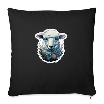 Mouton - Housse de coussin décorative 45 x 45 cm - noir - Devant