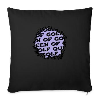 girlsgolf golf duvet jokes funny bowling golfdad - Sofa pillowcase 17,3'' x 17,3'' (45 x 45 cm) - black - Front