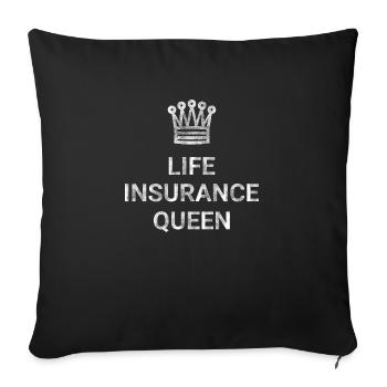 Life Insurance Queen - Sofa pillowcase 17,3'' x 17,3'' (45 x 45 cm) - black - Front