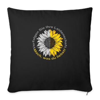 mach was du liebst - Sofakissenbezug 45 x 45 cm - Schwarz - Vorne