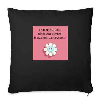 Pink crisis - Housse de coussin décorative 45 x 45 cm - noir - Devant