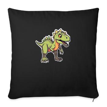 Cartoon Dinosaur - Sofa pillowcase 17,3'' x 17,3'' (45 x 45 cm) - black - Front