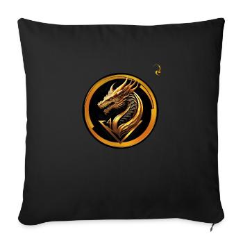 LE QUATRIÈME DRAGON - Housse de coussin décorative 45 x 45 cm - noir - Devant