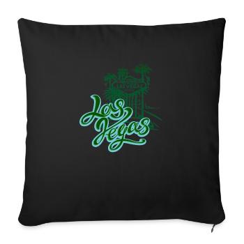 Las Vegas États-Unis Amérique Californie Patriot Travel - Housse de coussin décorative 45 x 45 cm - noir - Devant