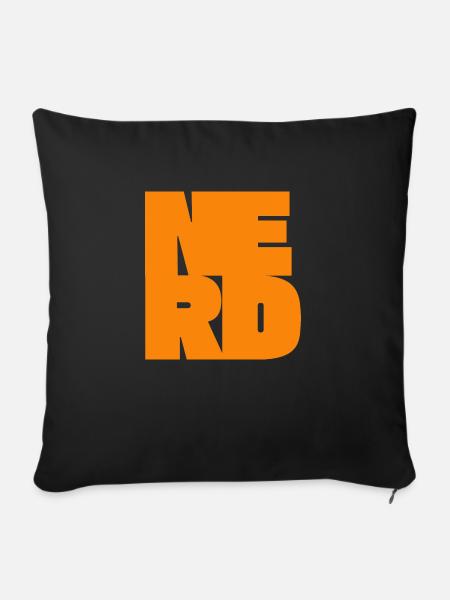 NERD BIG - Sofakissenbezug 45 x 45 cm - Schwarz
