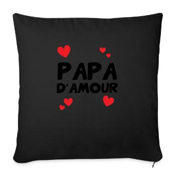 Love Daddy - Father's Day - Sofa pillowcase 17,3'' x 17,3'' (45 x 45 cm) - black - Front