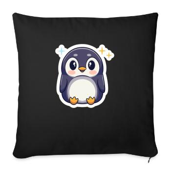 Penguin Lover - Sofa pillowcase 17,3'' x 17,3'' (45 x 45 cm) - black - Front