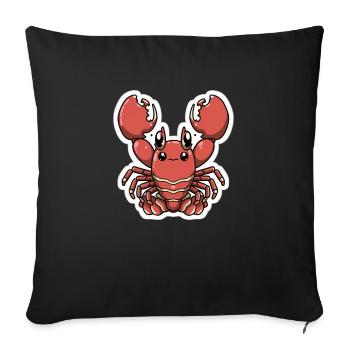 Lobster Lover - Sofa pillowcase 17,3'' x 17,3'' (45 x 45 cm) - black - Front