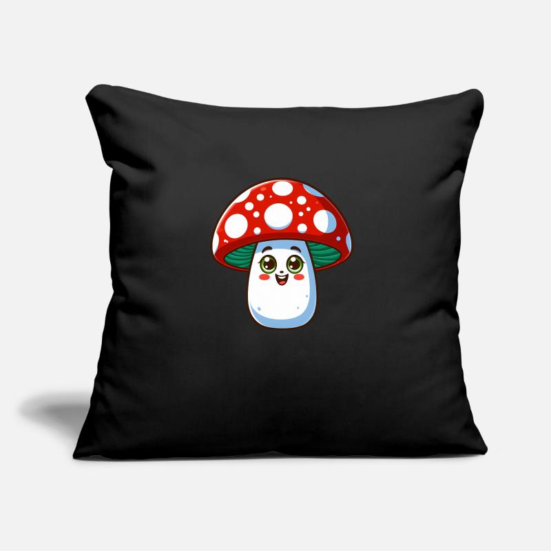 Funny cheerful toadstool Sofa pillowcase 17,3'' x 17,3'' (45 x 45 cm)
