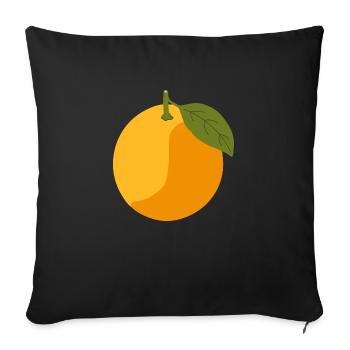 Orange - Sofa pillowcase 17,3'' x 17,3'' (45 x 45 cm) - black - Front