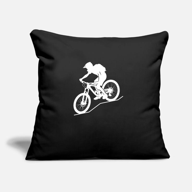 Dynamischer Mountainbiker Sofakissenbezug 45 x 45 cm