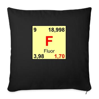 9 Farine - Housse de coussin décorative 45 x 45 cm - noir - Devant