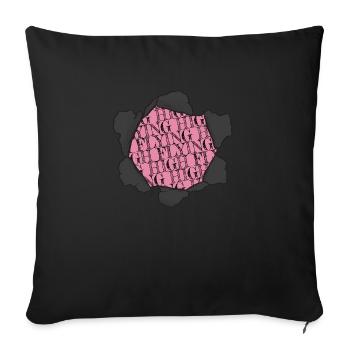 present idea present aerial acrobatics jokes humor - Sofa pillowcase 17,3'' x 17,3'' (45 x 45 cm) - black - Front